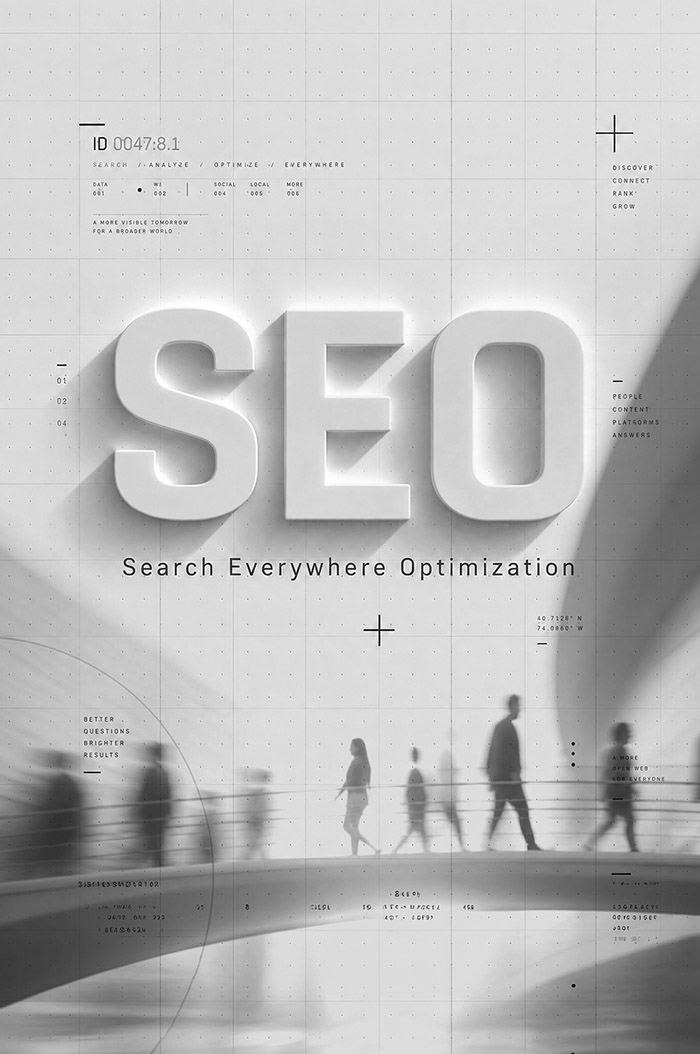 Composición visual sobre SEO y optimización digital